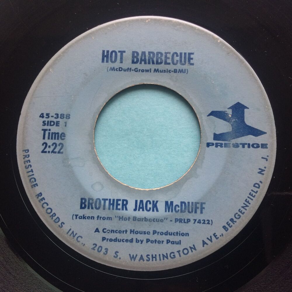 Brother Jack McDuff - Hot barbeque - Prestige - VG plays VG+