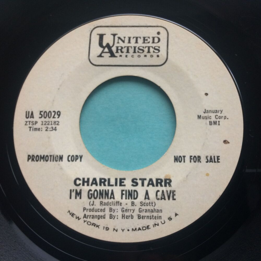 Charlie Starr - I'm gonna find a cave - United Artists promo - Ex-