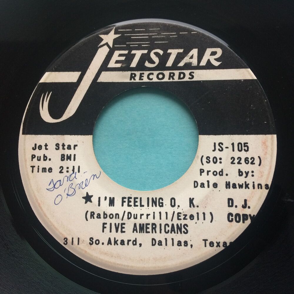 Five Americans - I'm feeling o.k. - Jetstar promo - VG+