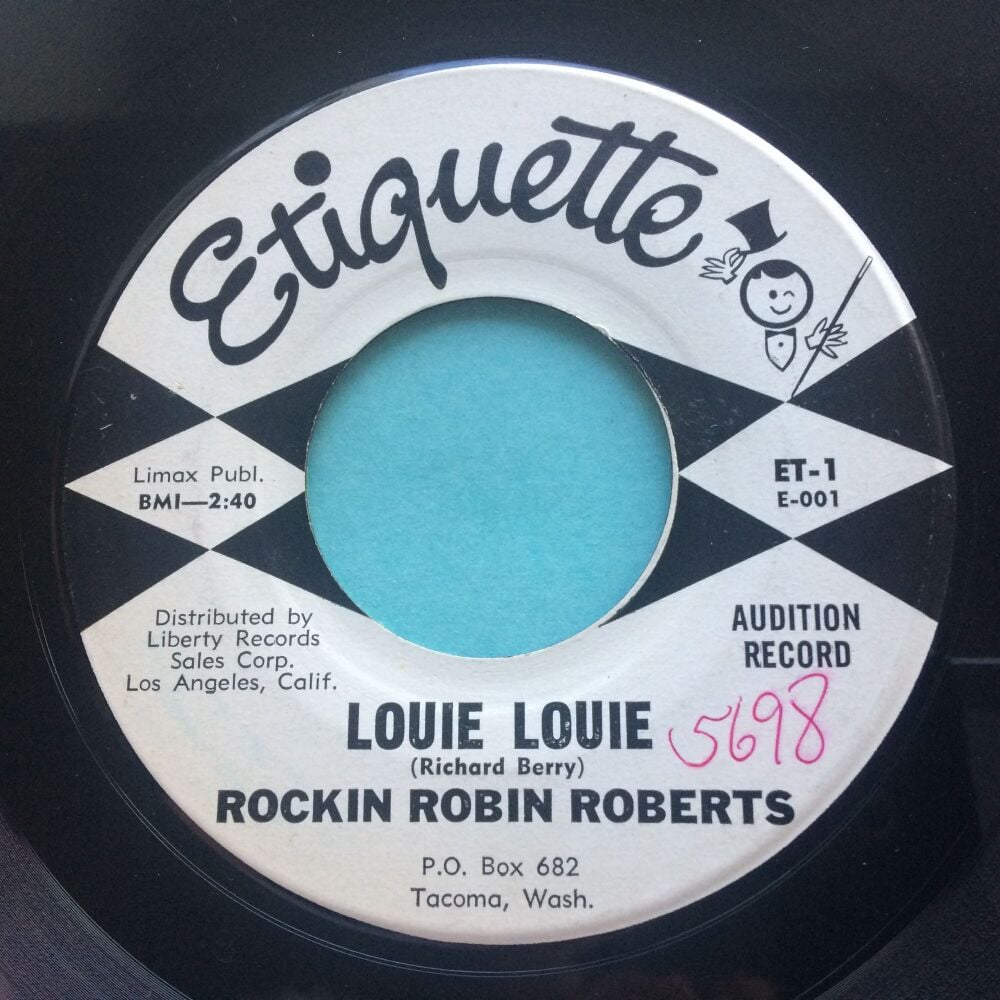 Rockin Robin Roberts - Louie Louie b/w Maryann - Etiquette promo - Ex (swol)