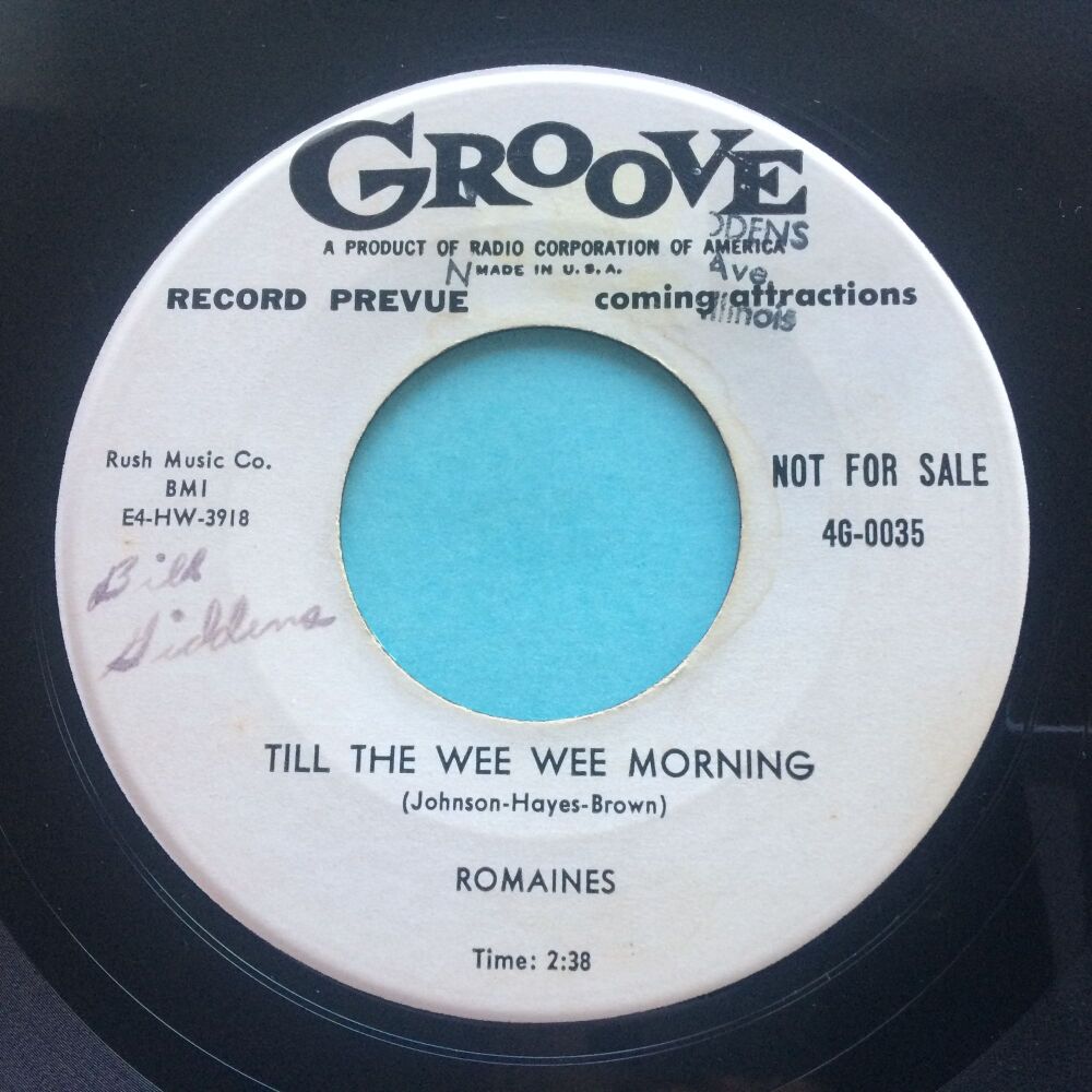 Romaines - Til the wee wee morning - Groove promo - Ex-
