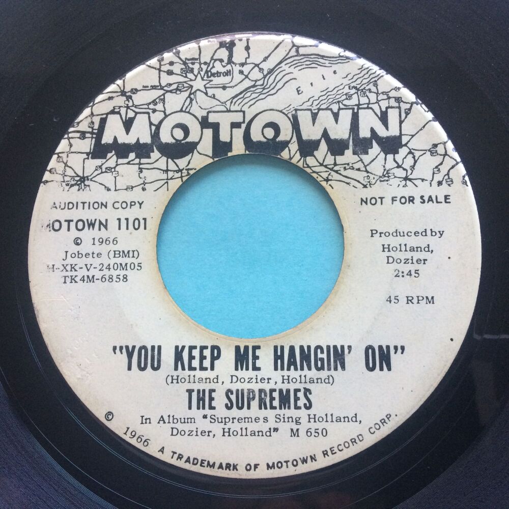 The Supremes - You keep me hangin' on b/w same - Motown promo - VG+