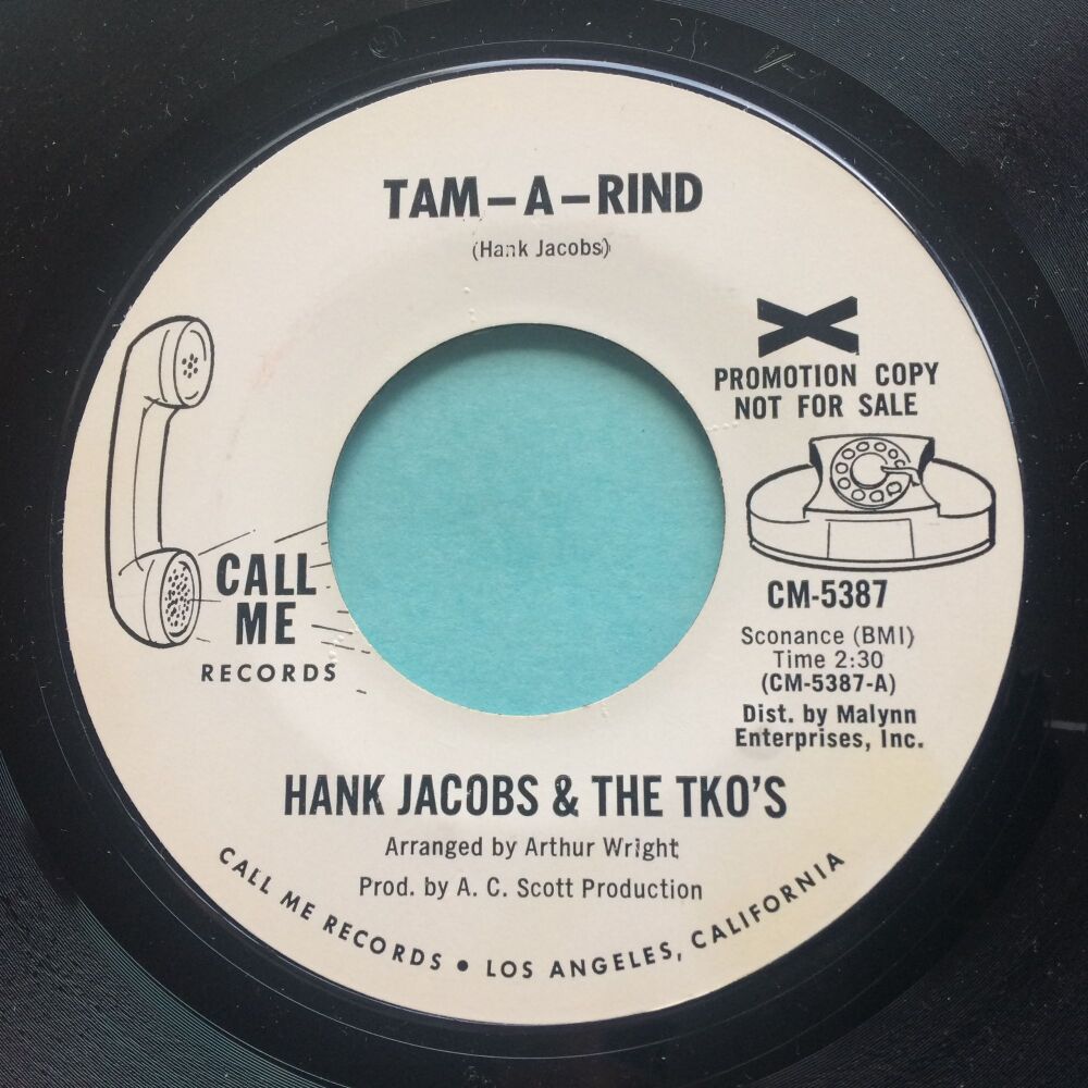 Hank Jacobs - Tam-a-rind b/w Speak to me in your soulful way - Call me promo - Ex