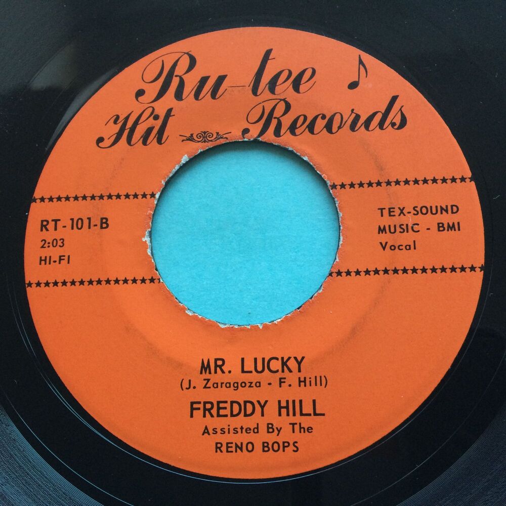 Freddy Hill - Mr Lucky b/w Instro - Ru-Tee Hit - Ex