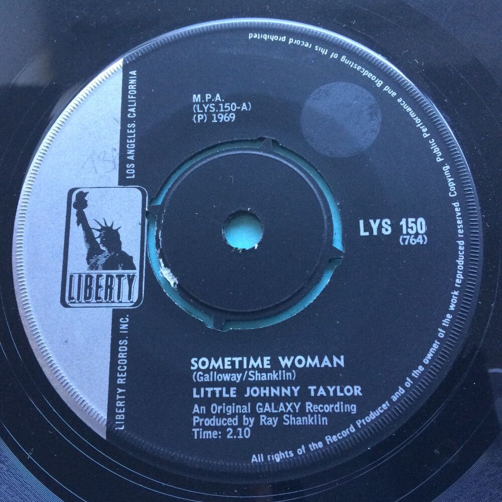 Little Johnny Taylor - Sometime woman - Liberty  (Rare South Africa release) - Ex- (flip has scuffs)