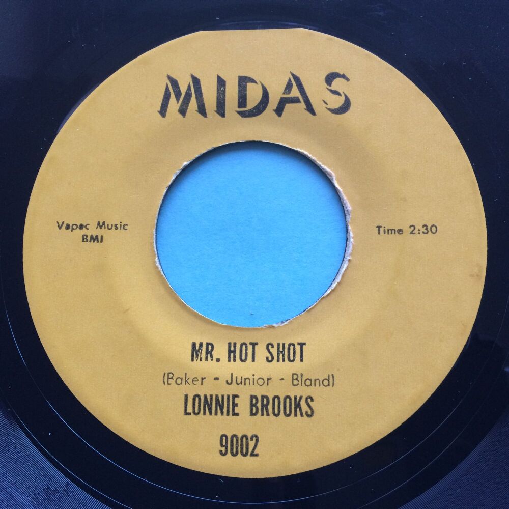 Lonnie Brooks - Mr. Hot Shot b/w The Popeye - Midas - VG+