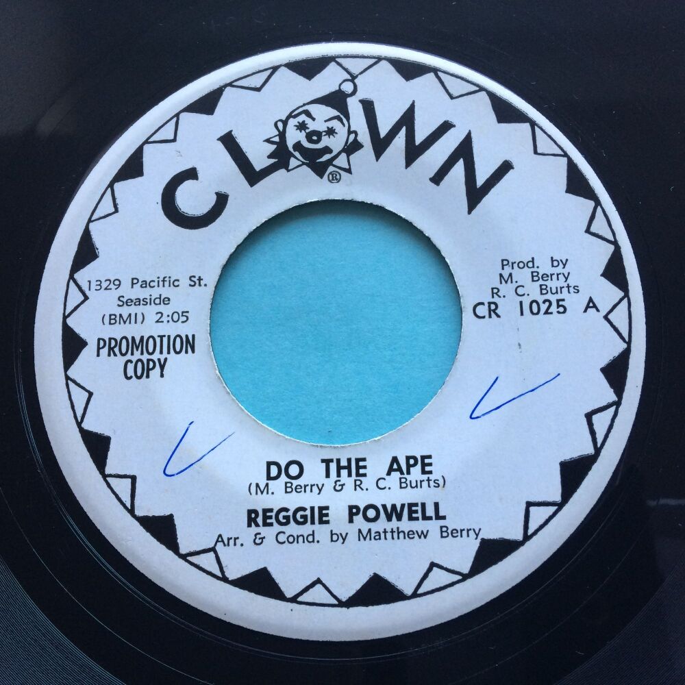 Reggie Powell - Do the ape b/w Wasted love - Clown promo - Ex