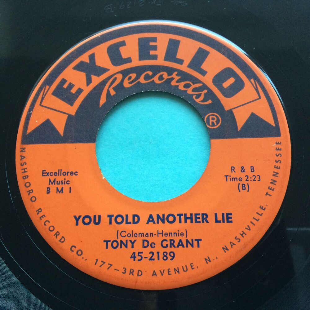 Tony De Grant - You told another lie - Excello - Ex-