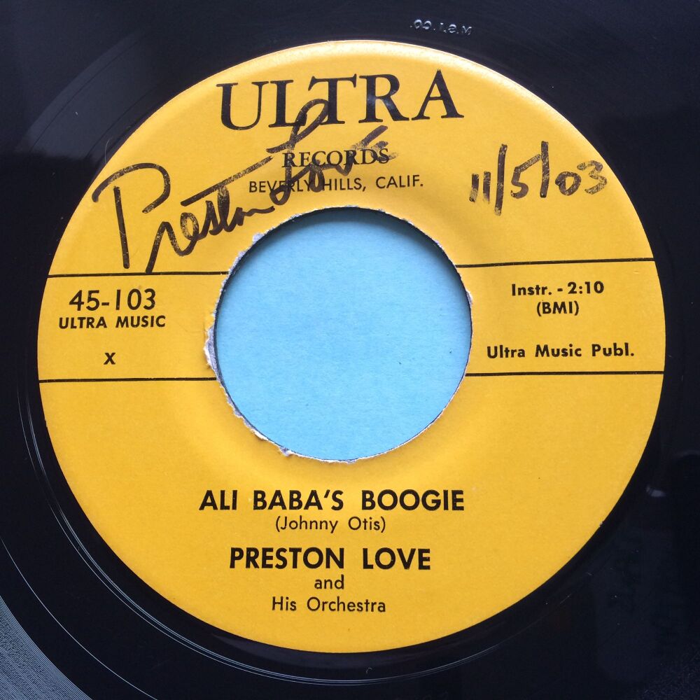 Preston Love - Ali Baba's Boogie b/w That's all right baby - Ultra (signed 