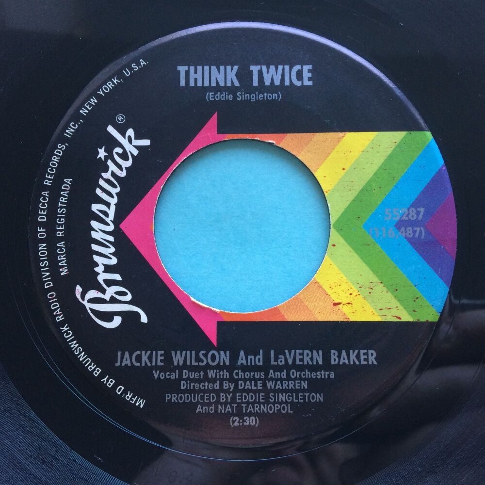 Jackie Wilson & Lavern Baker - Think Twice - Brunswick - Ex