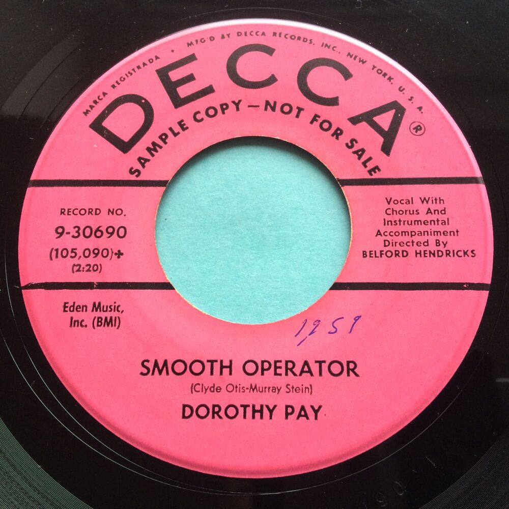 Dorothy Pay - Smooth Operator - Decca promo - Ex