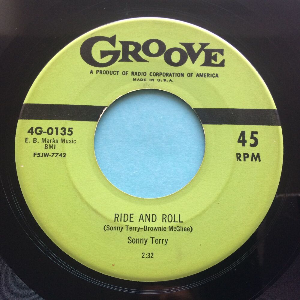 Sonny Terry - Ride and roll b/w Hootin' Blues #2 - Groove - Ex-