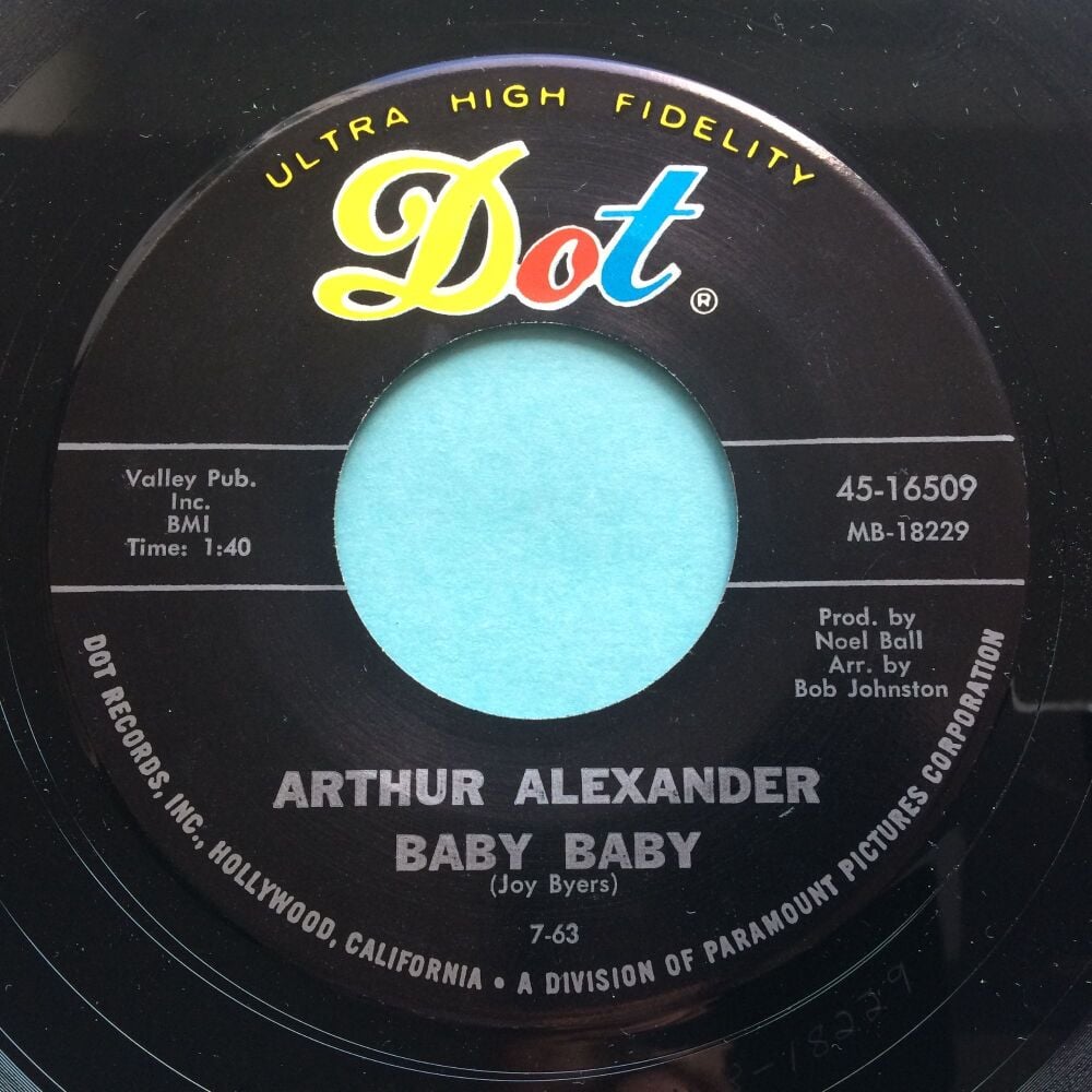 Arthur Alexander - Baby Baby b/w Pretty girls everywhere - Dot - Ex-