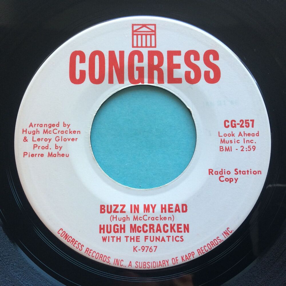 Hugh McCracken - Buzz in my head b/w You blow my mind - Congress promo - Ex