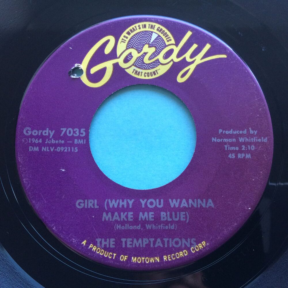 The Temptations - Girl (why you wanna make me blue) - Gordy - VG+