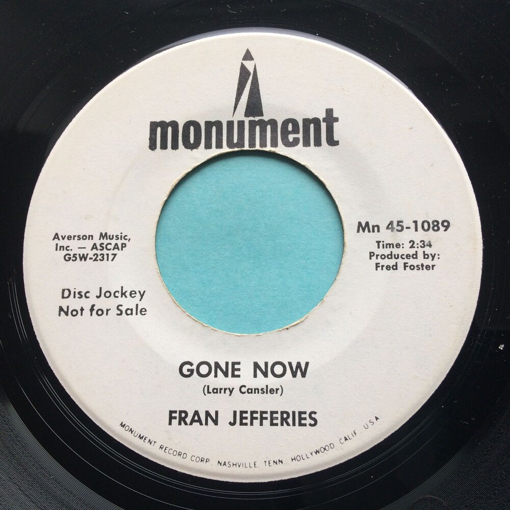 Fran Jeffries - Gone now - Monument promo - Ex-