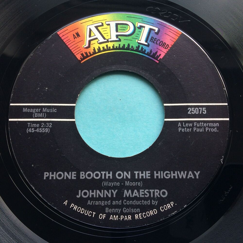 Johnny Maestro - Phone booth on the highway b/w She's all mine alone - APT 