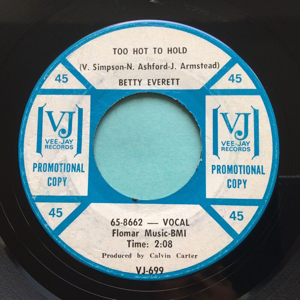 Betty Everett - Too hot to hold - VJ promo - VG+