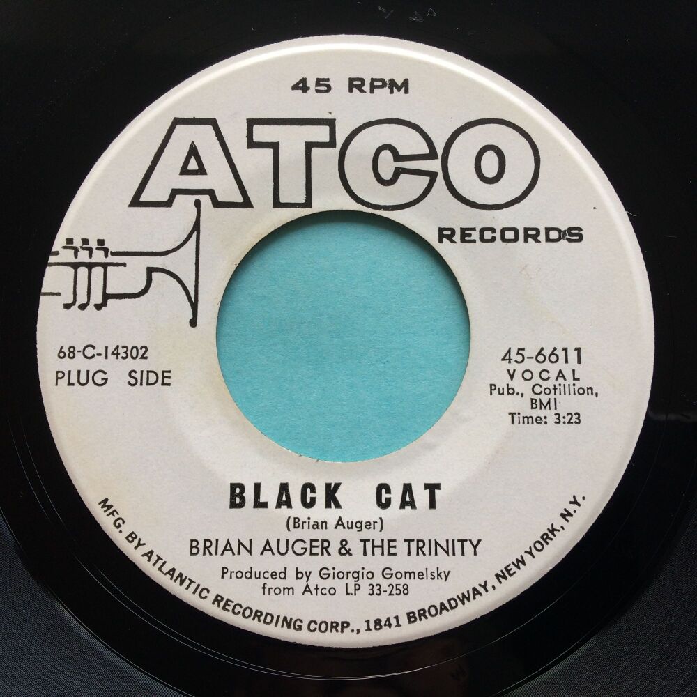 Brian Auger & The Trinity - Black Cat b/w In and Out - Atco promo - Ex