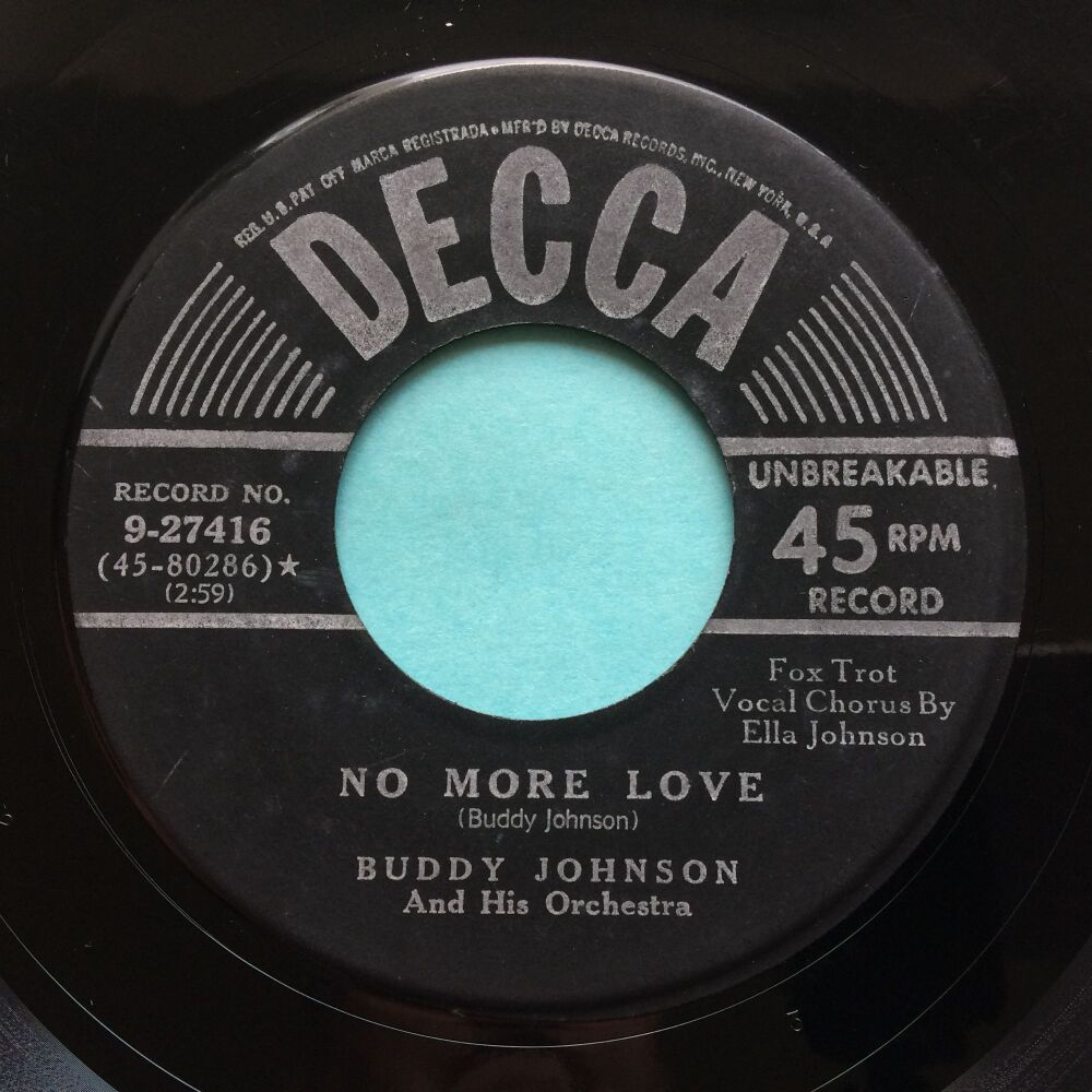 Buddy & Ella Johnson - No more love - Mercury - VG+