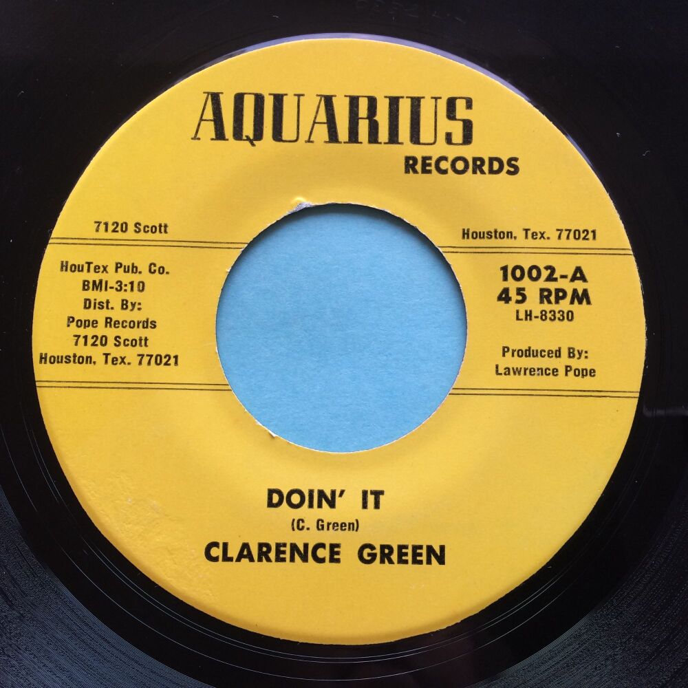 Clarence Green - Doin' it b/w The giant speaks - Aquarius - Ex