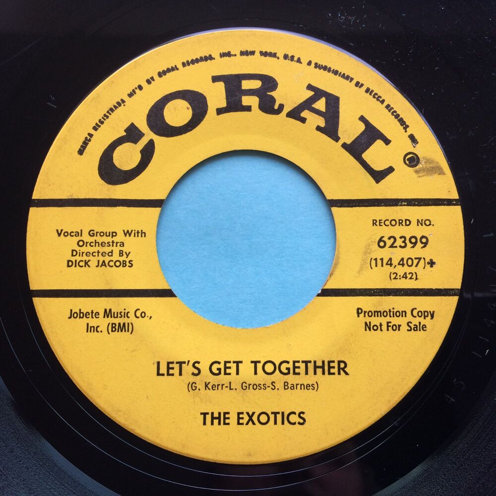 Exotics - Let's get together - Coral promo - VG+