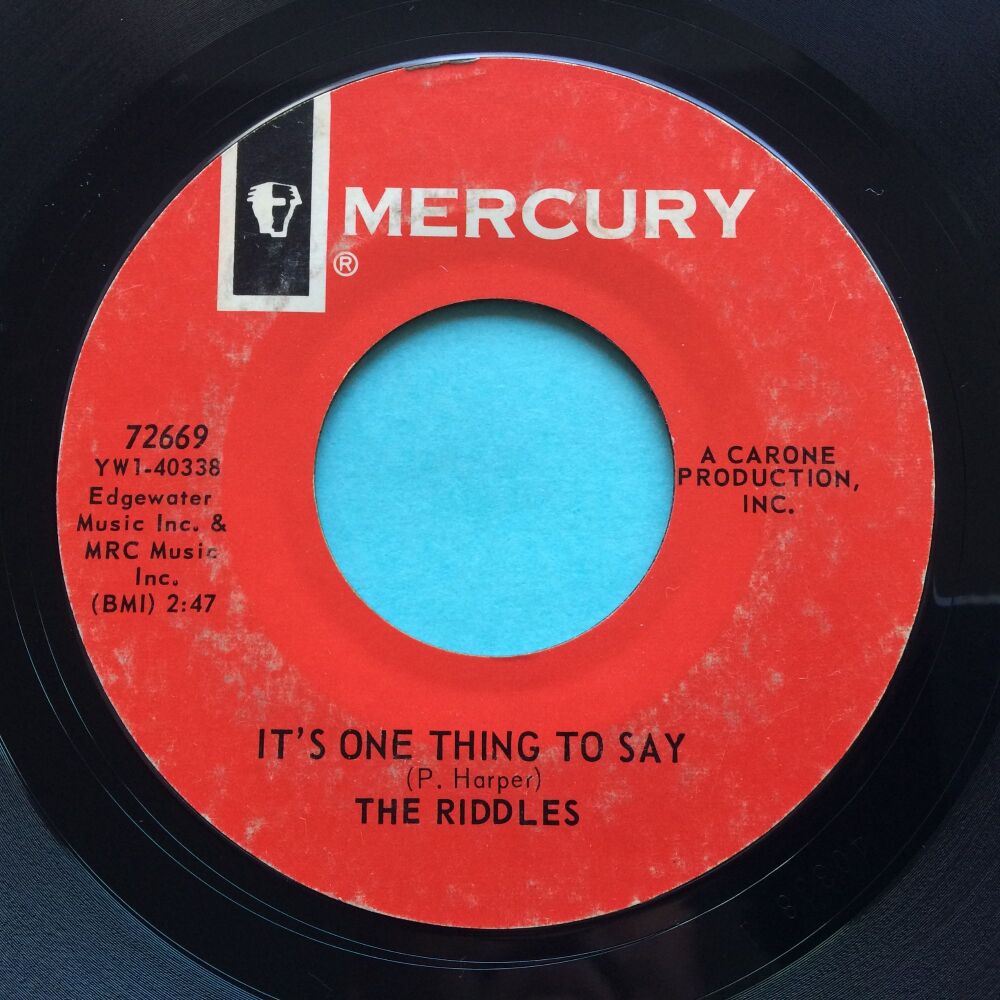 Riddles - It's one thing to say - Mercury - VG+