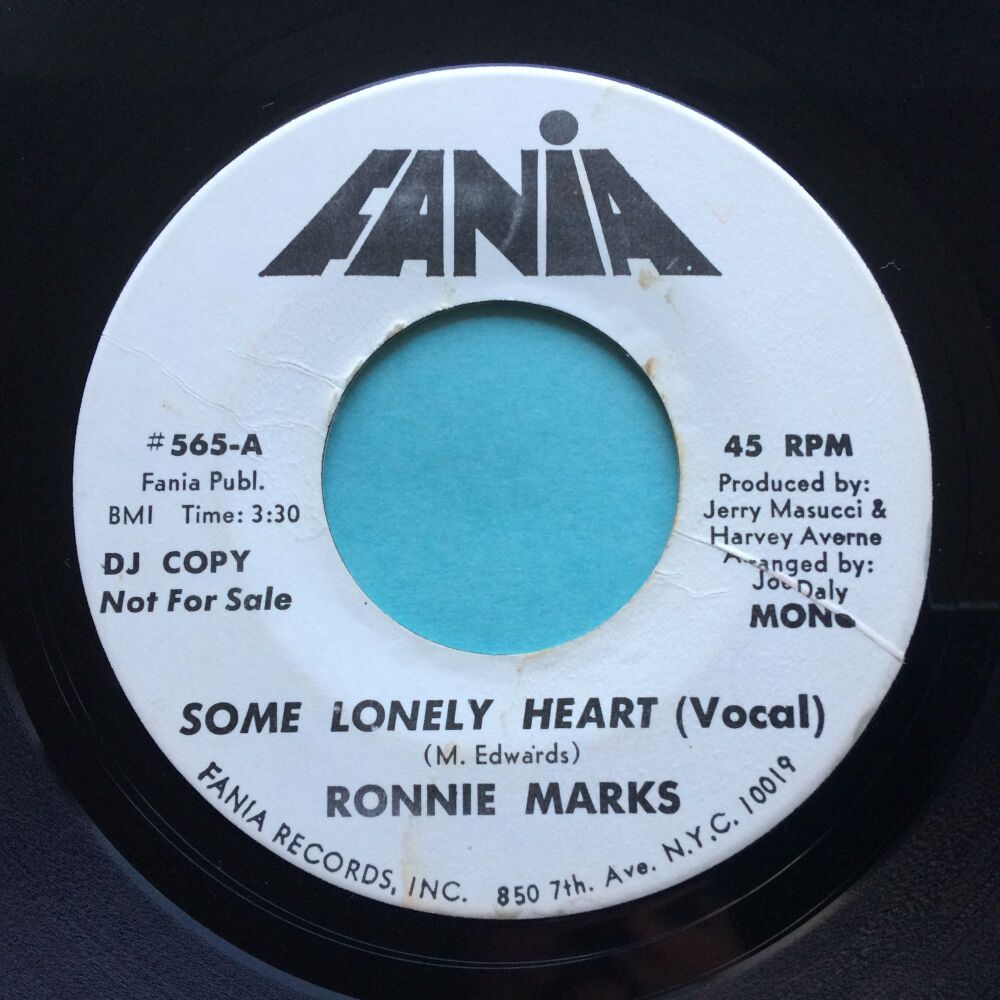 Ronnie Marks - Some lonely heart - Fania promo - Ex-