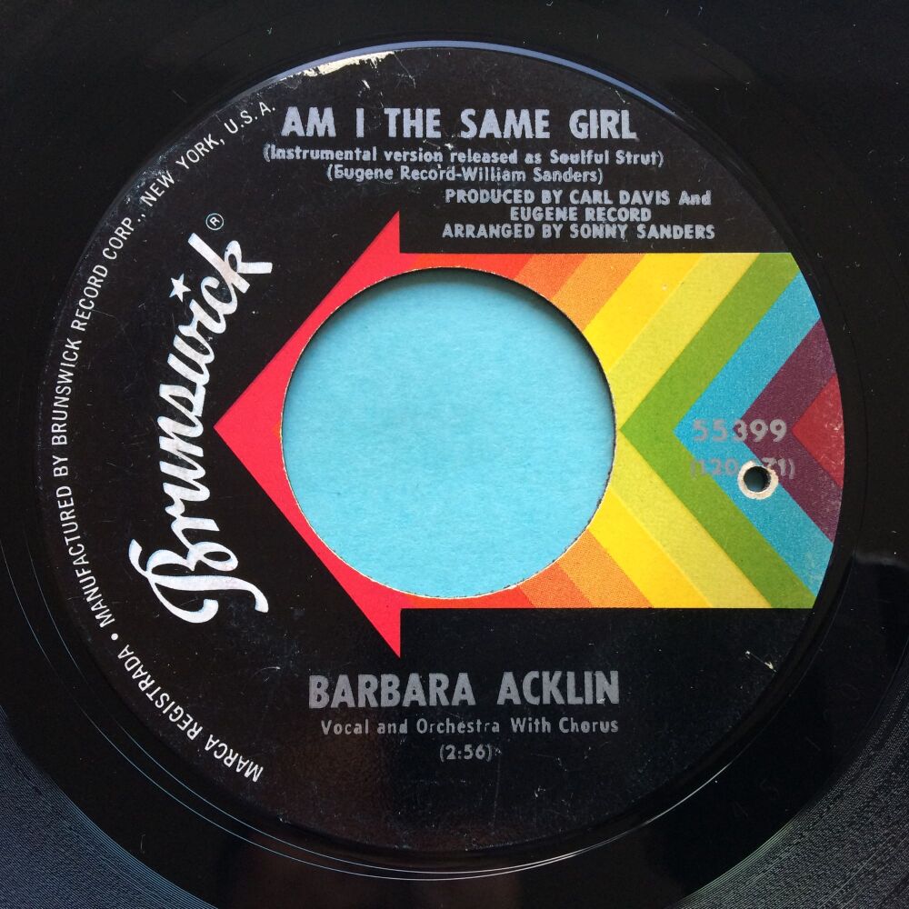Barbara Acklin - Am I the same girl - Brunswick - VG+