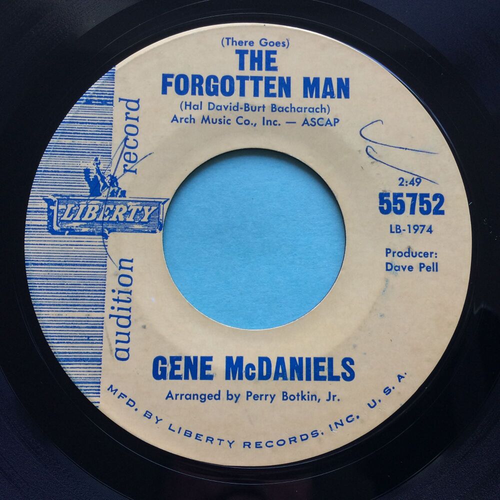 Gene McDaniels - (There goes) The Forgotten Man - Liberty promo - Ex
