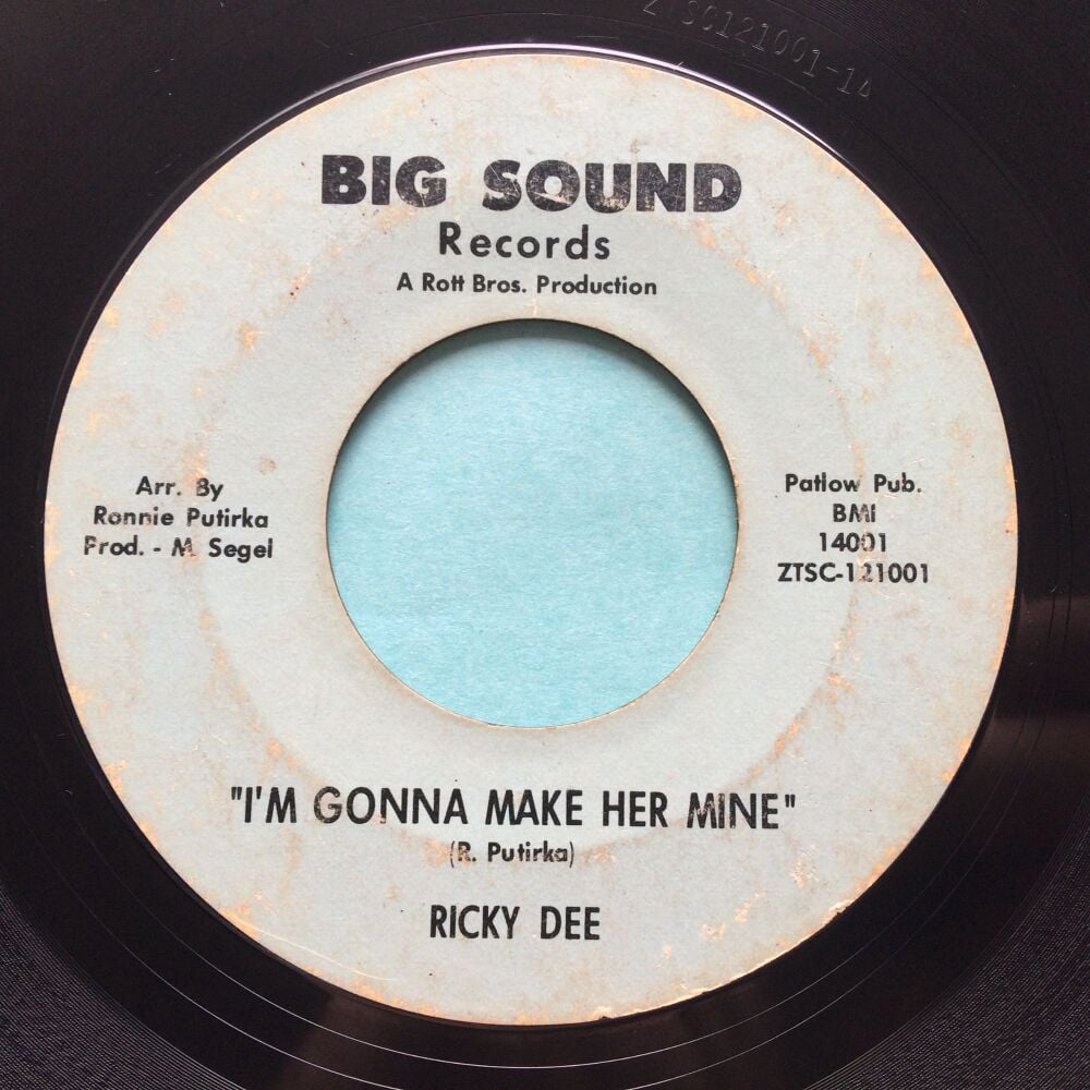 Ricky Dee - I'm gonna make her mine - Big Sound - VG+