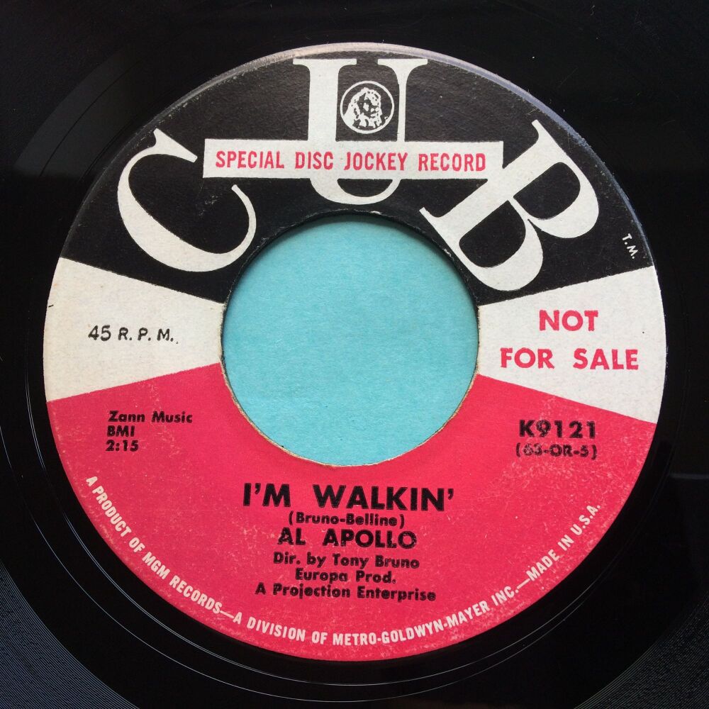 Al Apollo - I'm walkin' b/w I laughed - Cub promo - VG+