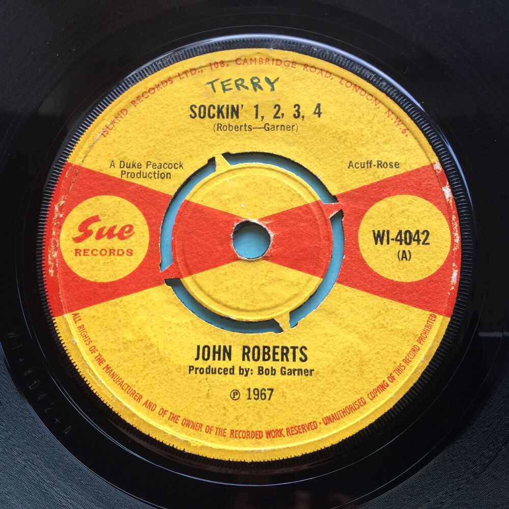 John Roberts - Sockin' 1-2-3-4 b/w Sophisticated Funk - U.K. Sue - VG+ (swol)