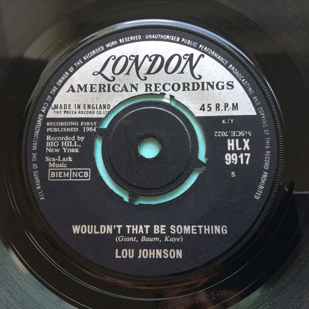 Lou Johnson - Wouldn't that be something - U.K. London - VG+