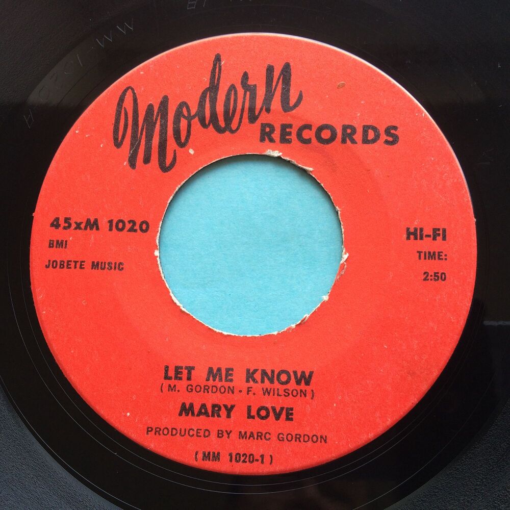 Mary Love - Let me know - Modern - Ex-
