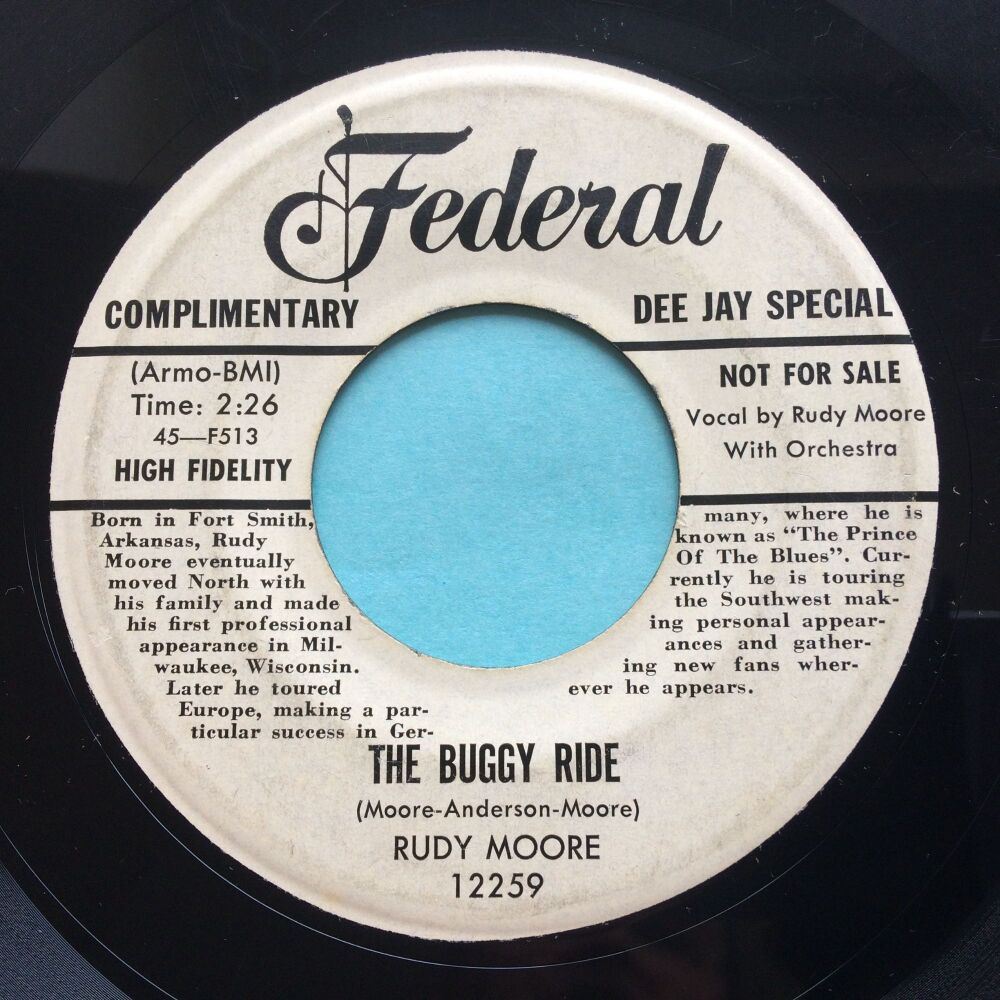 Rudy Moore - Buggy Ride - Federal (bio promo) - VG plays VG+