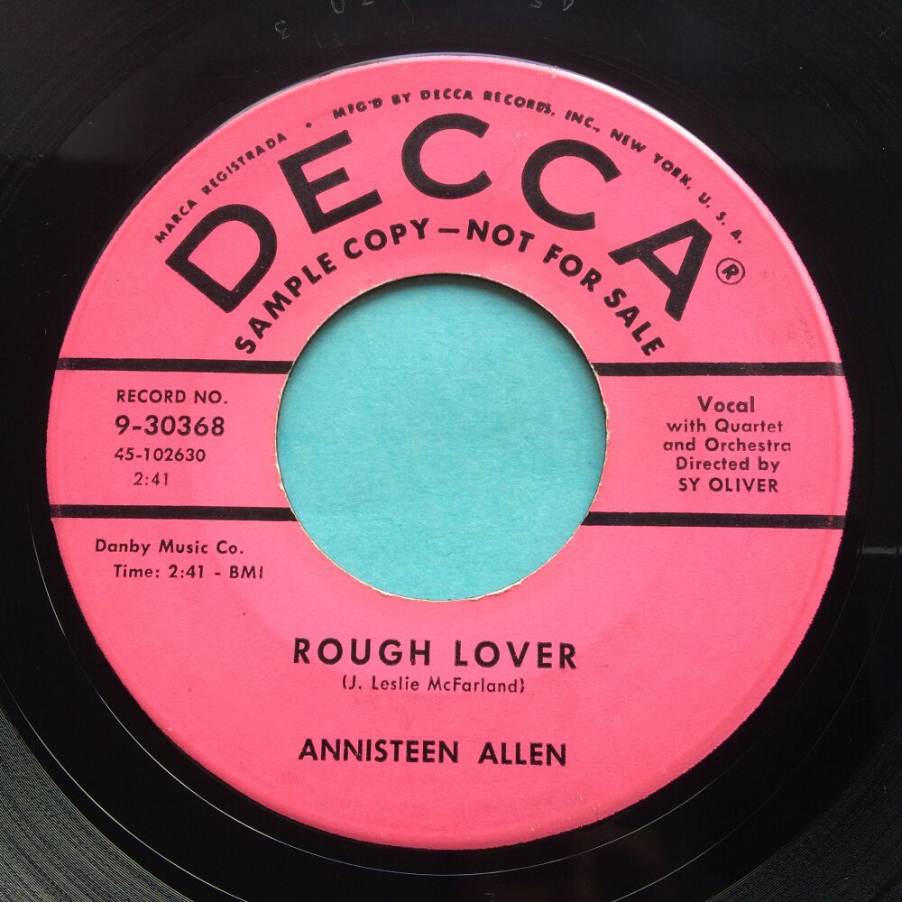 Annisteen Allen - Rough Lover - Decca promo - Ex-