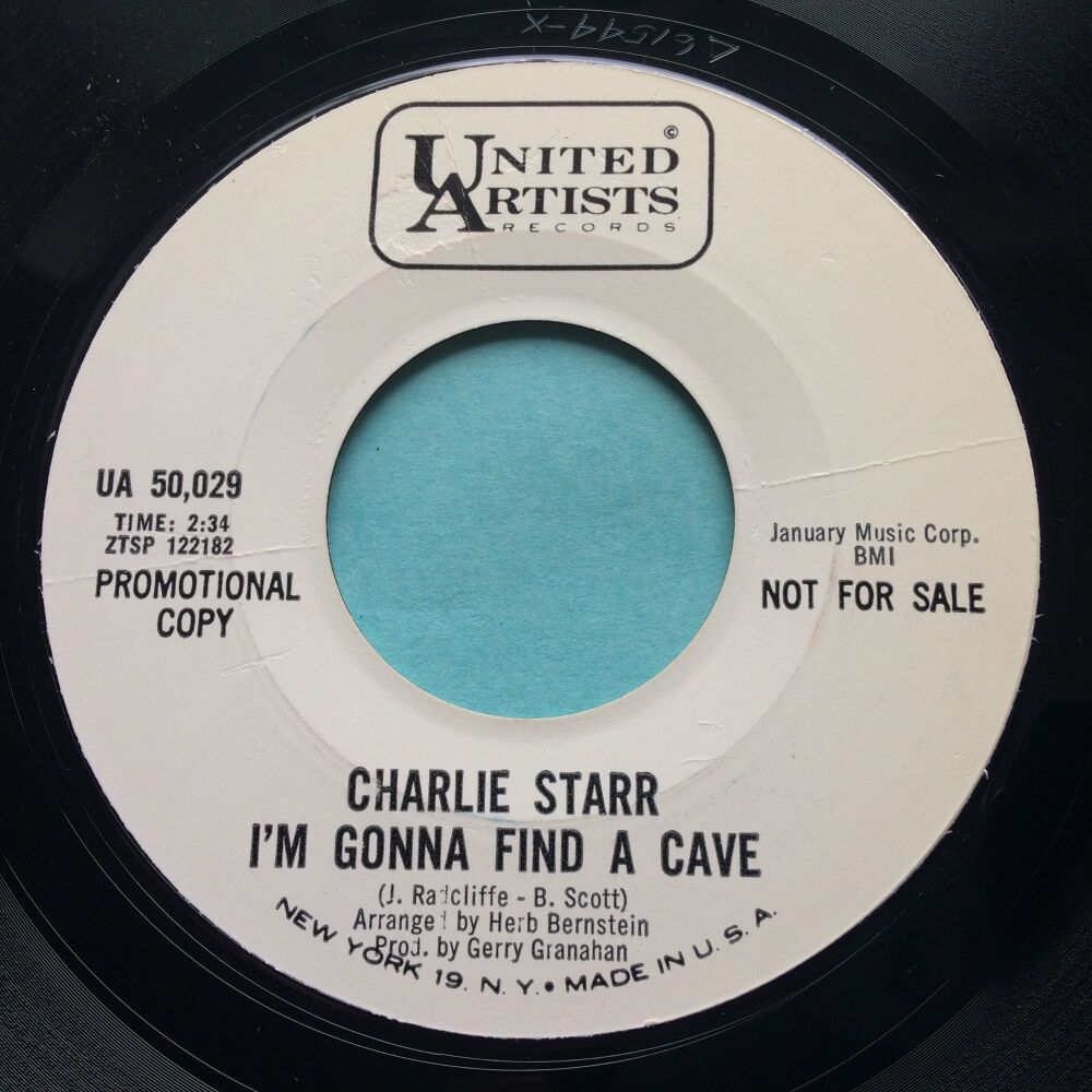 Charlie Starr - I'm gonna find a cave - United Artists promo - Ex-
