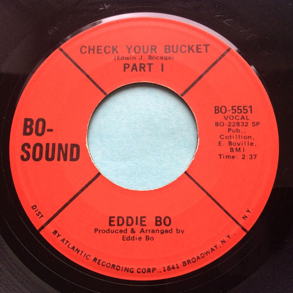 Eddie Bo - Check your bucket pt1 b/w pt2 - Bo-Sound - VG+