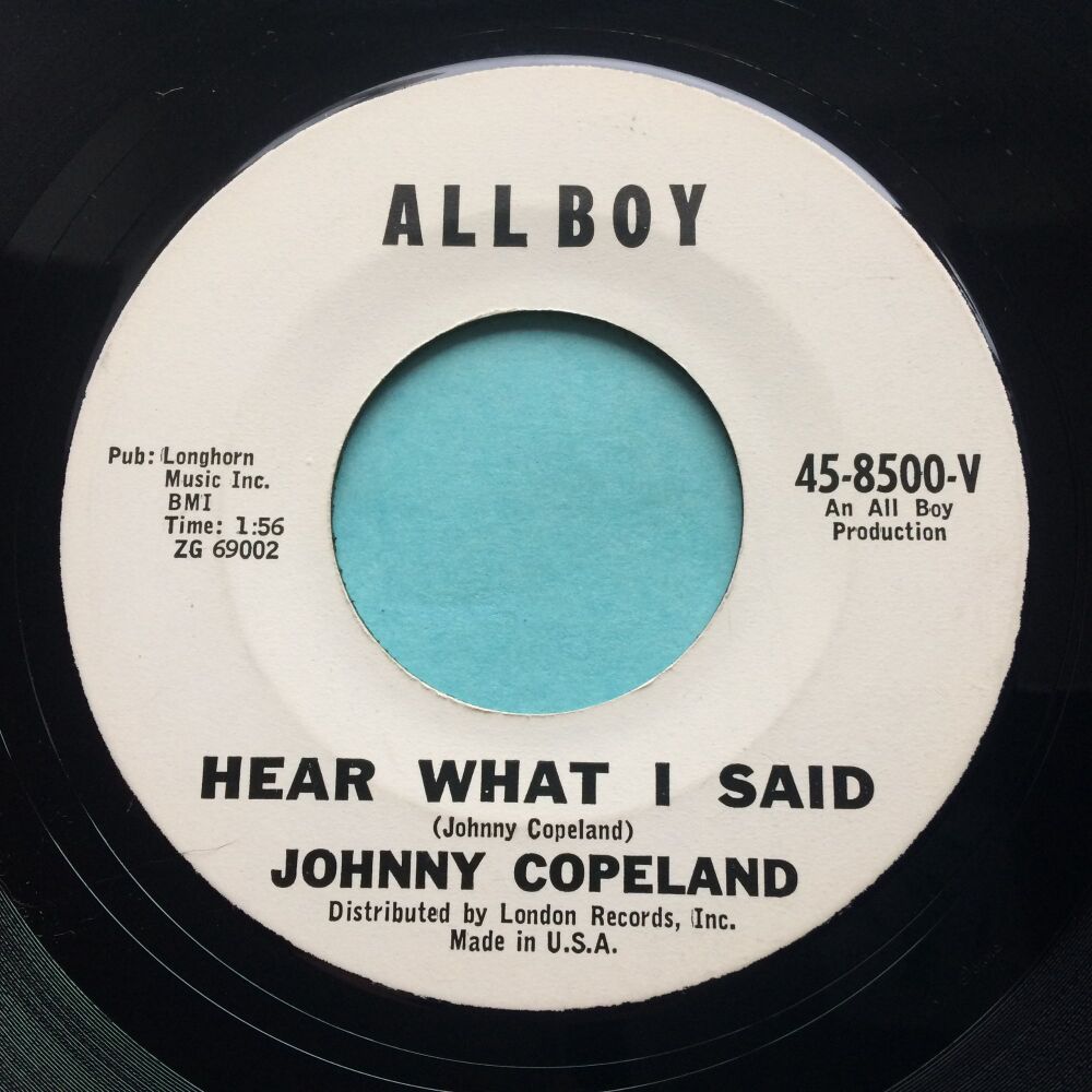 Johnny Copeland - Hear what I said - All Boy promo - Ex
