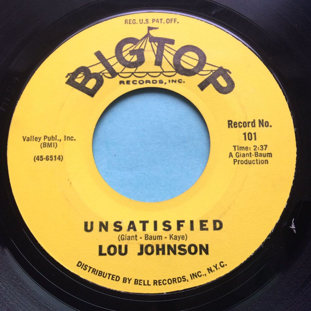 Lou Johnson - Unsatisfied - Bigtop - VG+
