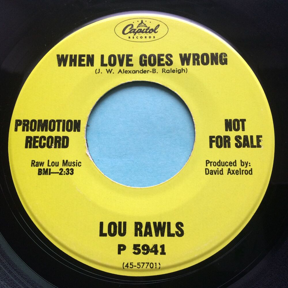 Lou Rawls - When love goes wrong - Capitol promo - Ex-