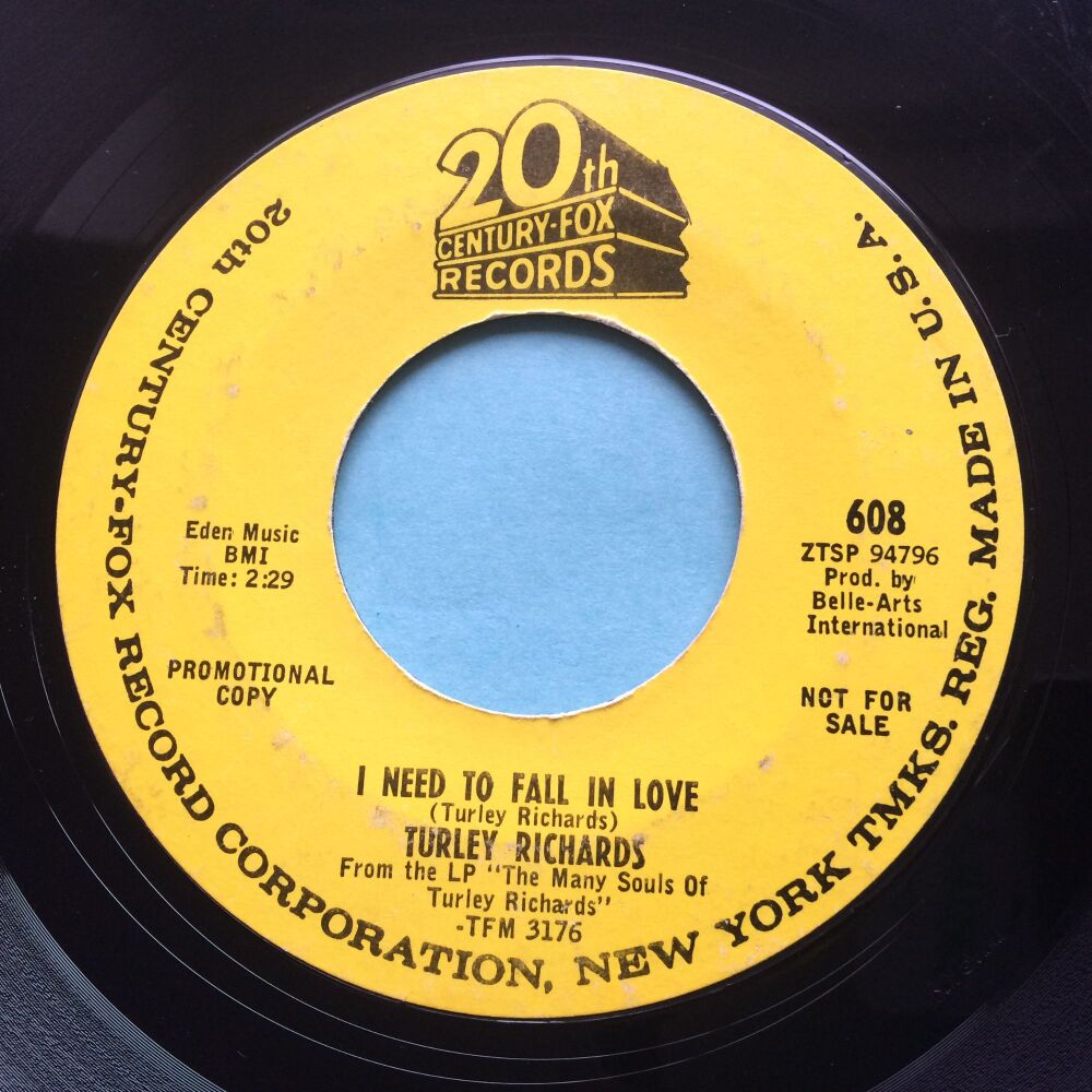 Turley Richards - I need to fall in love - 20th Century Fox - VG+