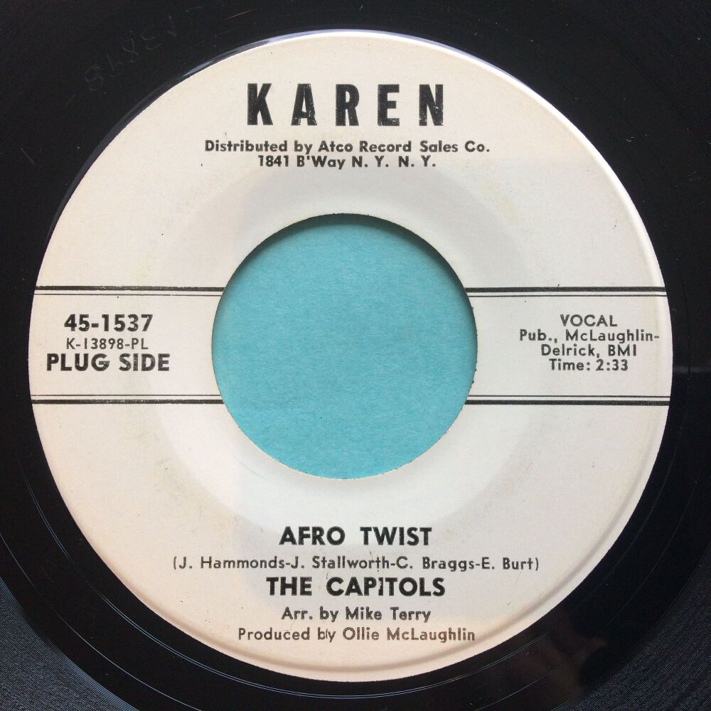 Capitols - Afro Twist b/w Cool Jerk '68 Instrumental - Karen promo - Ex-