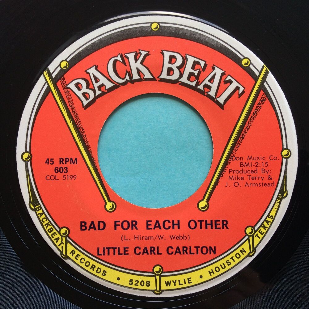 Carl Carlton - Bad for each other b/w Look at Mary wonder - Back Beat - Ex