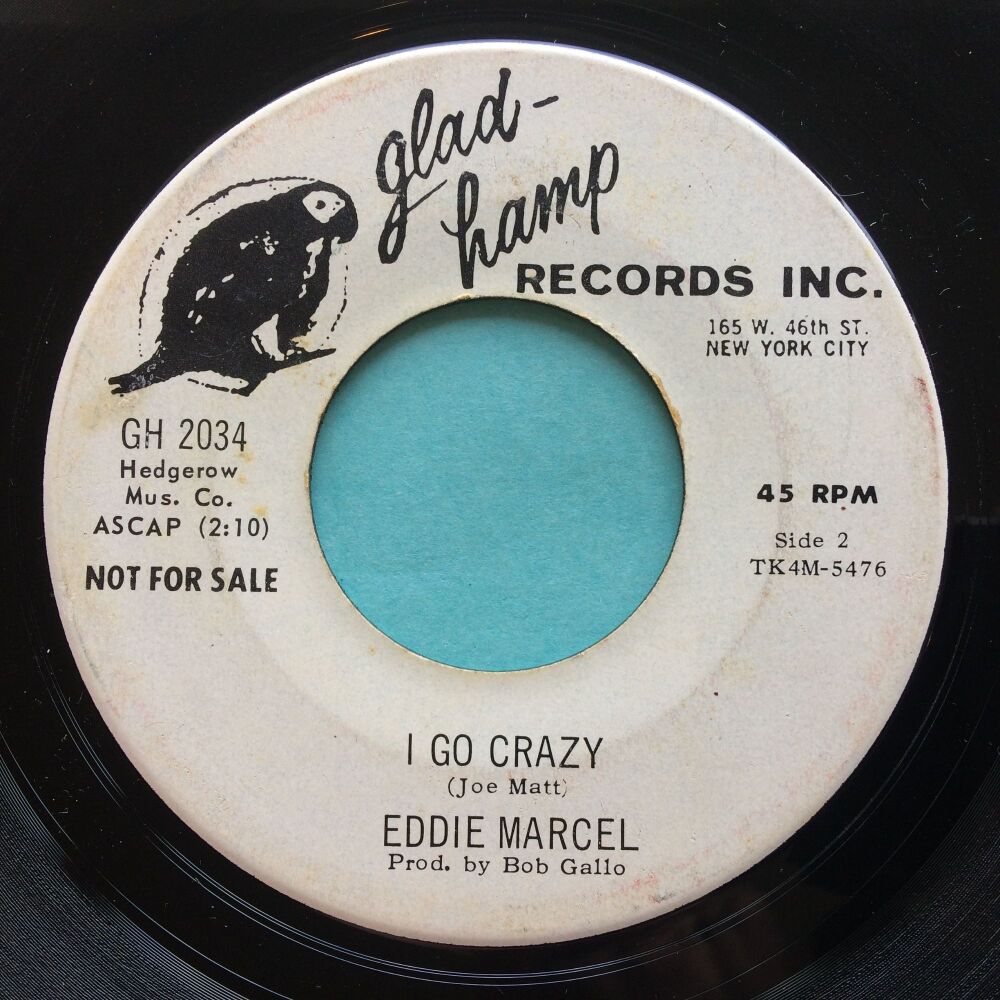 Eddie Marcel - I go crazy b/w Bad Talk - Glad Hamp - Ex / VG+