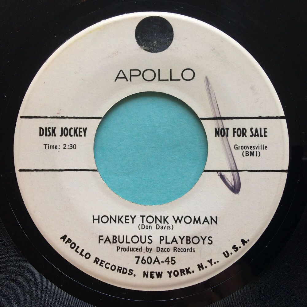 Fabulous Playboys - Honkey Tonk Woman - Apollo promo - Ex-