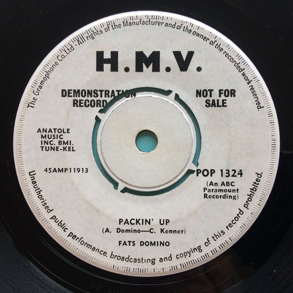 Fats Domino - Packin up - UK HMV demo - VG+