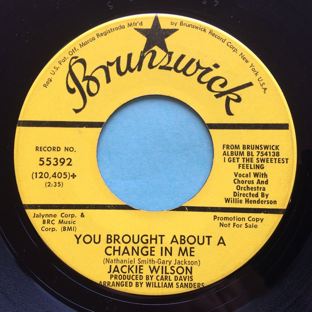 Jackie Wilson - You brought about a change in me - Brunswick promo - Ex-