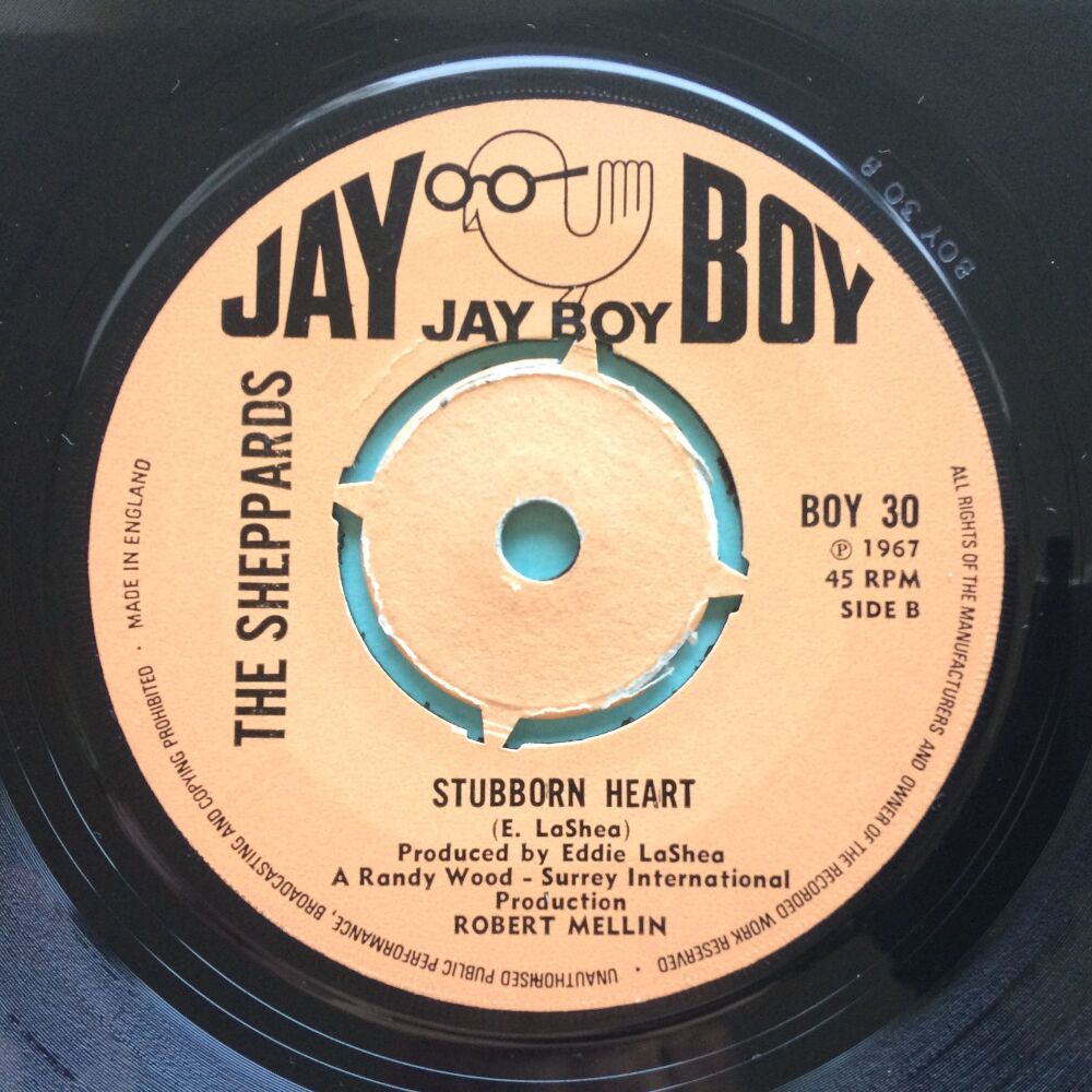 Sheppards - Stubborn Heart b/w How do you like it - UK Jay Boy - Ex